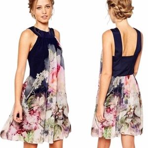 Stunning, floral Ted Baker dress size 3